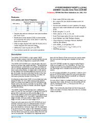 Datasheet HYB25D256160BT-5 manufacturer Infineon